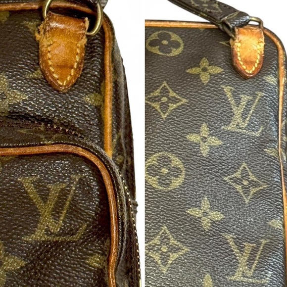 LOUIS VUITTON Vintage 1988 Miniature Amazon Logo LV Monogram Crossbody Bag Purse - Picture 8 of 8